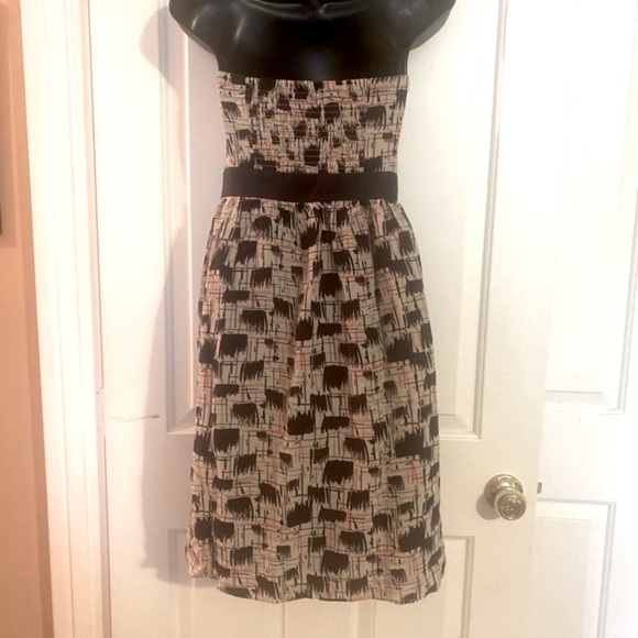 “BURLAPP” ANTHROPOLOGIE Silk Strapless Dress - Picture 10 of 15